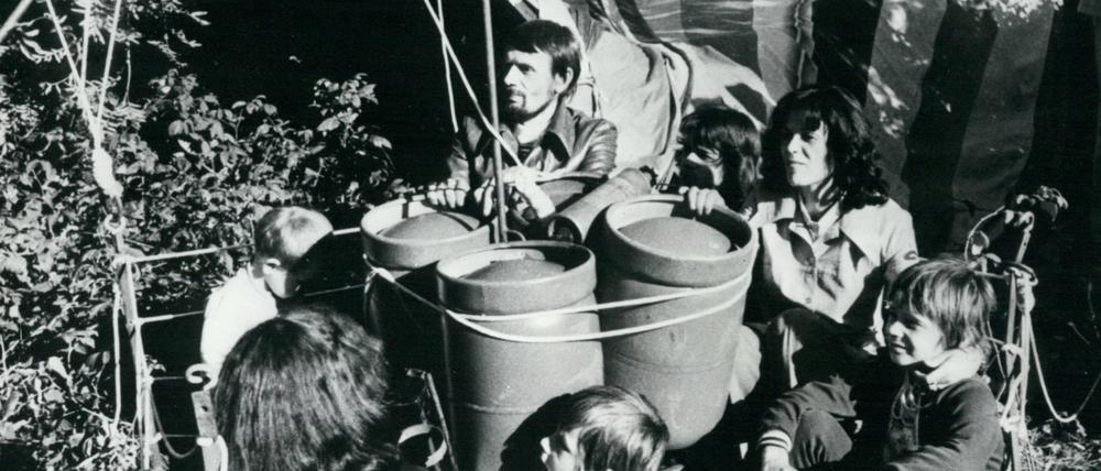 Die Gondel des Ballons war nicht viel mehr als ein Stück Holz.