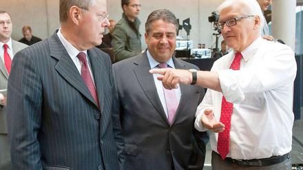 Wer macht das Rennen? Die Troika der SPD.