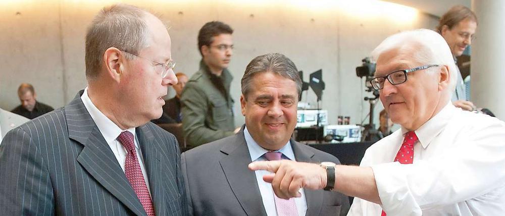 Wer macht das Rennen? Die Troika der SPD.