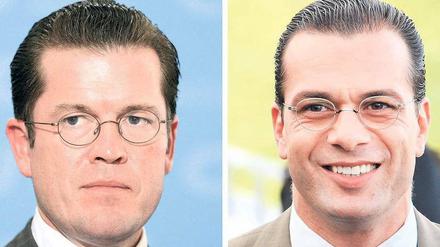 Original und Kopie. Karl-Theodor zu Guttenberg (links) und Kai Schumann. Foto: dpa