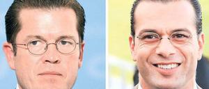 Original und Kopie. Karl-Theodor zu Guttenberg (links) und Kai Schumann. Foto: dpa