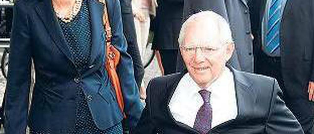 Vor dem Festakt: Wolfgang Schäuble und seine Frau Ingeborg. 