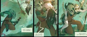 Kampf gegen das Böse: Die beiden Hauptfiguren von "Ria" in einer Szene aus dem zweiten Band.