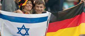 Fußballfans vor dem Freundschaftsspiel zwischen den Mannschaften Deutschlands und Israels im Mai 2012 in Leipzig.