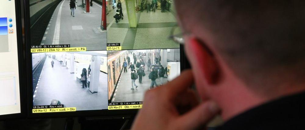 Videoüberwachung bei der BVG. 