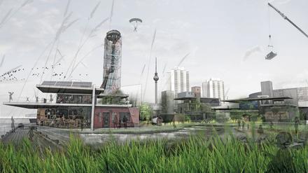 Spielwiese: So könnte das Ufergrundstück zwischen Jannowitzbrücke und Ostbahnhof nach dem Zuschlag für die Genossenschaft bald aussehen. 