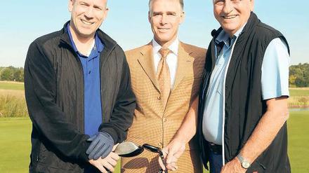 Benefizgolfer. Mit dabei waren Oliver Pielke, Horst Schubert und Klaus Böger. 