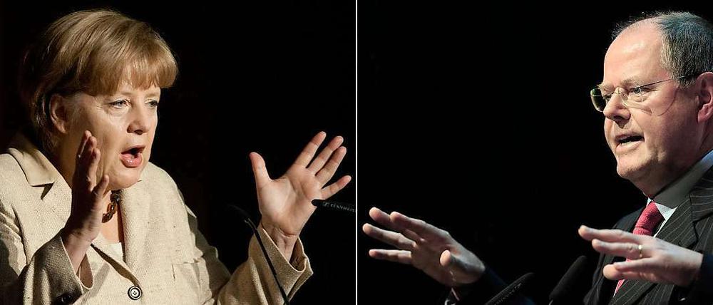 Angela Merkel (CDU) und Peer Steinbrück (SPD) haben sich während der großen Koalition lange beobachten können.