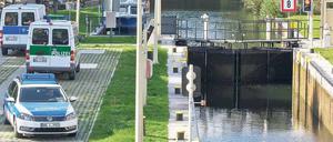 Gesichert. Die Schleuse in Wendisch Rietz bei Storkow ist nach der Entführung zum Kontrollpunkt der Polizei geworden.