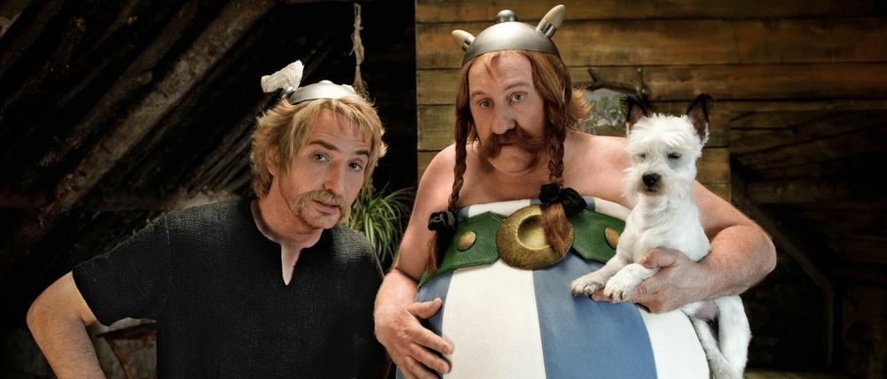 Stolze Bartträger: Edouard Baer als Asterix (links) und Gerard Depardieu als Obelix.