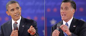 Sowohl Barack Obama als auch Mitt Romney gehen im zweiten TV-Duell angriffslustig zu Sache.