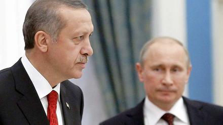 Der türkische Regierungschef Recep Tayyip Erdogan und sein russischer Kollege Wladimir Putin. 