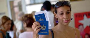 Diese Kubanerin kann jetzt reisen.