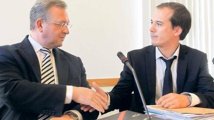 Im Ausschuss: Der Grüne Benedikt Lux und Senator Frank Henkel.
