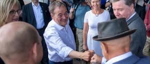 Armin Laschet auf Wahlkampftour in Torgau.