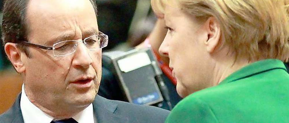 Wenn Kanzlerin Merkel und Frankreichs Präsident Hollande in Brüssel beraten, geschieht dies oft hinter verschlossenen Türen.