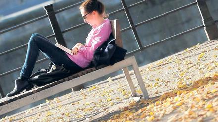 Sonniges Gemüt. Spätsommer im Oktober, das nutzen viele für einen Ausflug. Noch mal durchatmen, bevor es kalt und grau wird. Foto: dpa