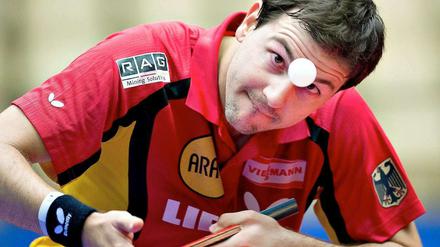 Den Ball voll im Blick: Tischtennis-Europameister Timo Boll.