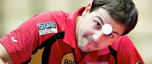 Den Ball voll im Blick: Tischtennis-Europameister Timo Boll.