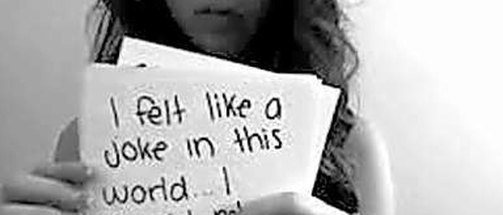 In den Selbstmord getrieben. Amanda Todd in ihrer Videobotschaft.