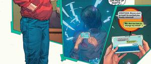 Auf zu neuen Ufern: Eine Seite aus dem Superman-Heft, das am Mittwoch erscheint.