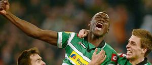 Wuchtiger Jubel. Peniel Mlapa erzielte das 2:0 für Mönchengladbach. 