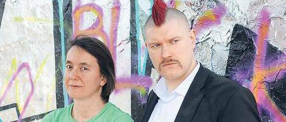 Gut vernetzt. Die Internet-Experten Kathrin Passig und Sascha Lobo.