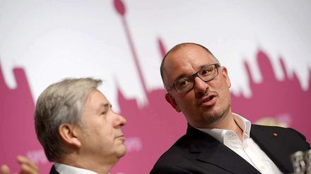 SPD-Landesparteitag: Klaus Wowereit und Jan Stöß wollen die internen Streitigkeiten überwinden.