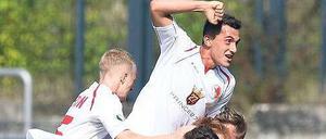 Ihr großer Tag. Der 4:0-Sieg gegen die TSG Hoffenheim ist bisher der Höhepunkt in der Vereinsgeschichte des Berliner Athletik Klubs. 