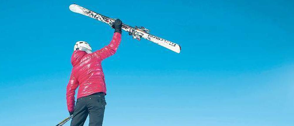 Hallo, bin schon oben ... In einigen Skigebieten werden die Pisten jetzt bereits getestet.