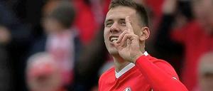 Ein Mann, drei Tore. Adam Szalai erzielte alle Treffer gegen Hoffenheim.