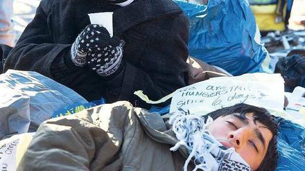 So sieht es im Protestcamp aus.