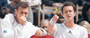 Keine Freunde fürs Leben. Mit Philipp Kohlschreiber (r.) geriet Kühnen in diesem Jahr wiederholt aneinander. Ein klärendes Gespräch blieb bisher aus.