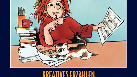 In der Zeichenschule. Markus Hockenbrink hat „Der Comic im Kopf“ illustriert, hier das Titelbild.