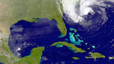 Dieses Satellitenbild zeigt Hurrikan "Sandy" östlich des US-Bundesstaats Georgia.