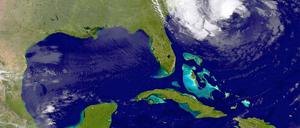 Dieses Satellitenbild zeigt Hurrikan "Sandy" östlich des US-Bundesstaats Georgia.