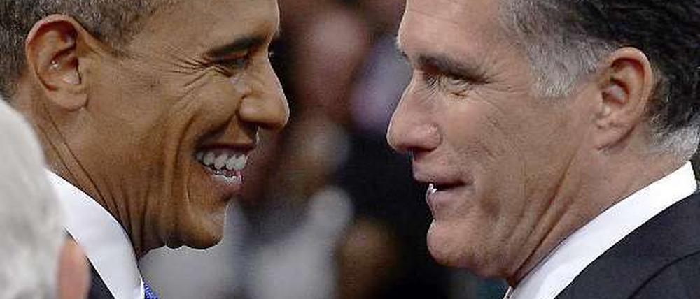 Barack Obama und Mitt Romney: Wer profitiert vom Sturm?