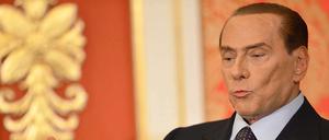 Silvio Berlusconi am Wochenende bei seiner Pressekonferenz.