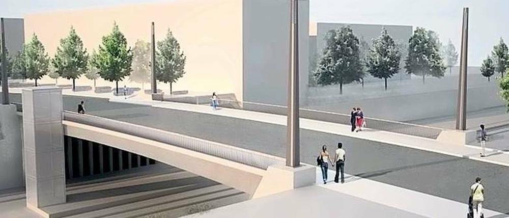 Wo führt sie hin? Und wer soll sie eigentlich nutzen? Anwohnerinitiativen kritisieren die Pläne des Senats, der im Süden des Flugfeldes eine Brücke errichten will. 