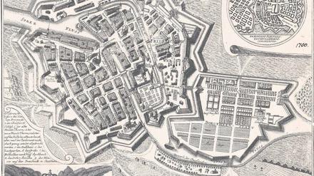 Der Stich zeigt die „Churfürstlichen Residentz Berlin“ von 1688. 