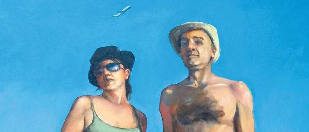 Kaspische Badefreuden. Die großformatigen Bilder von Tora Aghabayova scheinen aus einer sowjetischen Modezeitschrift zu kommen.