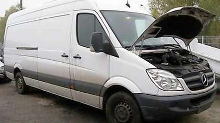 Der Ende Oktober von der polnischen Polizei sichergestellte Transporter.