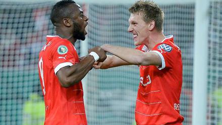Bundesliga-Aufsteiger Fortund Düsseldorf steht Dank dem Treffer in der Verlängerung durch den ehemaligen Hertha- und Gladbach- Profis Nando Rafael im Pokal-Achtelfinale.