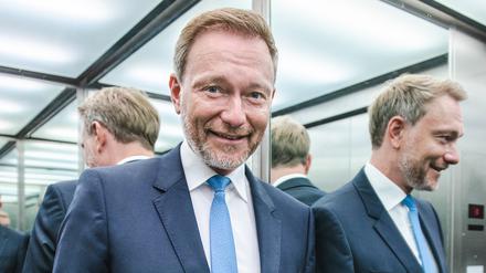 11.08.2021, Berlin. FDP-Vorsitzender Christian Lindner im Tagesspiegel Interview zu Gast im Verlagsgebäude. Thema: Wahlkampf, mögliche Koalitionen, Klimaschutz, Pandemie. 