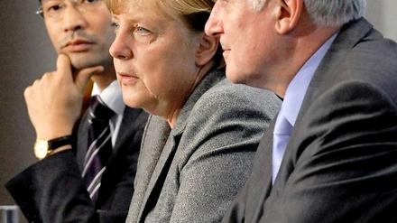 Die Parteivorsitzenden nach dem großen Gipfel.