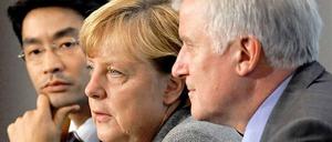 Die Parteivorsitzenden nach dem großen Gipfel.