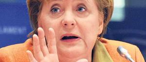 Lebhafte Debatte. Kanzlerin Angela
