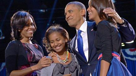 Der erste Auftritt nach dem Wahlsieg: die First Family.