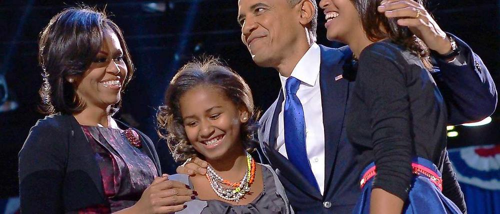 Der erste Auftritt nach dem Wahlsieg: die First Family.