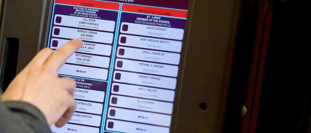 In einem Wahllokal in Pennsylvania spielte eine Wahlmaschine verrückt. 